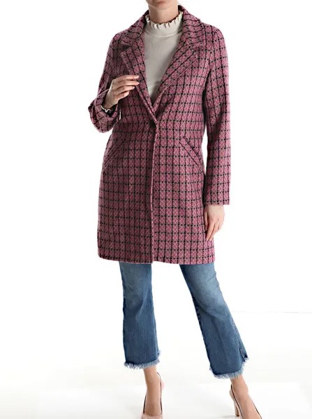 Хлопковое пальто дастер на пуговицах без подкладки с карманами, фуксия