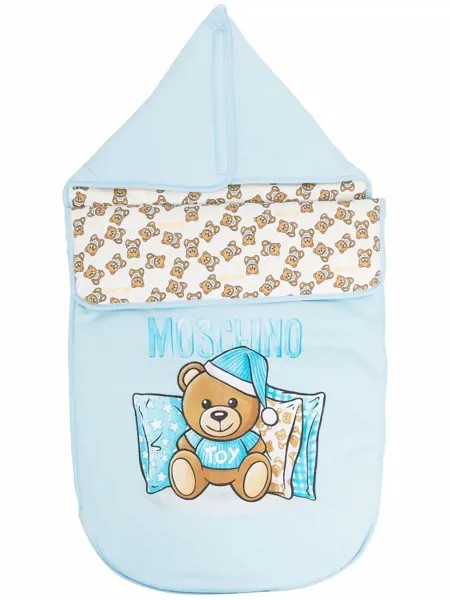 Moschino Kids Teddy logo-print sleeping bag
