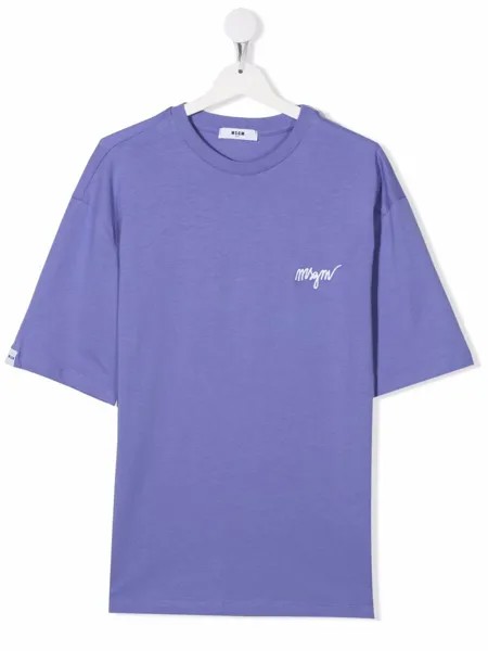 MSGM Kids футболка с логотипом