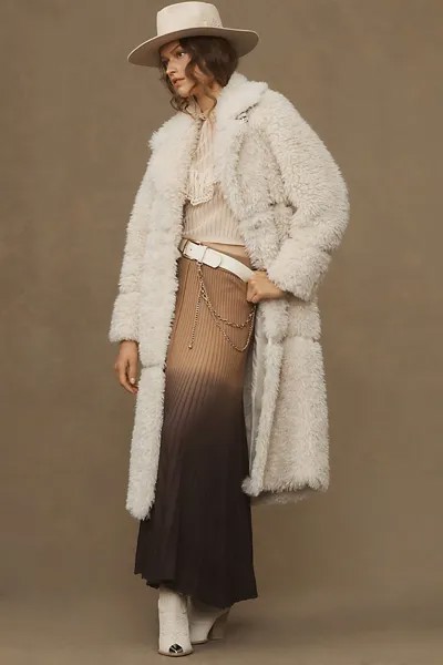 Дубленка Badgley Mischka, слоновая кость