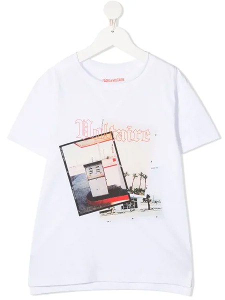 Zadig & Voltaire Kids футболка с фотопринтом