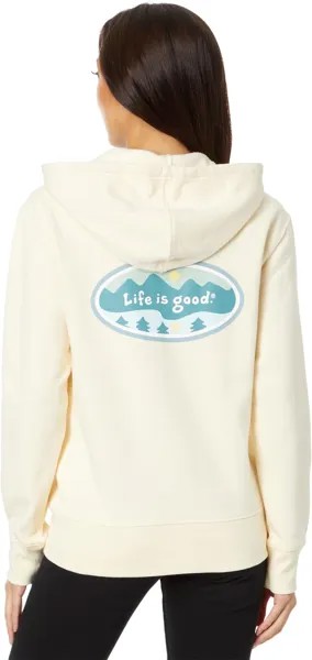 Толстовка Mountainside Oval Simply True Fleece Zip Life is Good, цвет Putty White