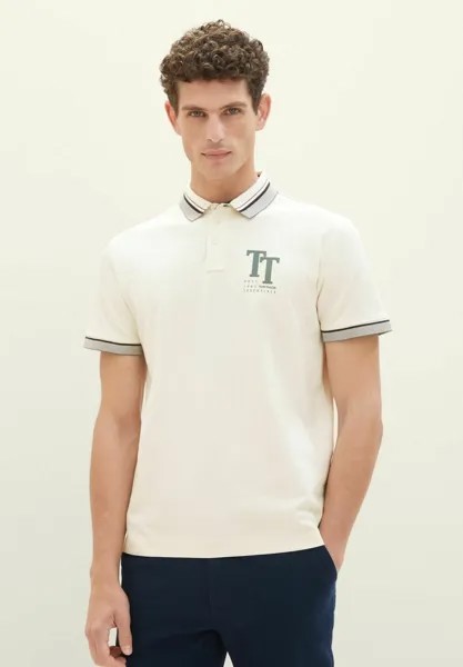Рубашка-поло Mit Logo TOM TAILOR, цвет vintage beige