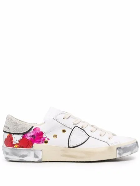 Philippe Model кеды PRSX Veau Fleurs, белый