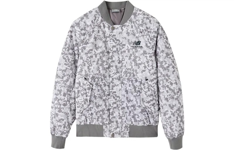 Куртка унисекс камуфляж серая New Balance, серый
