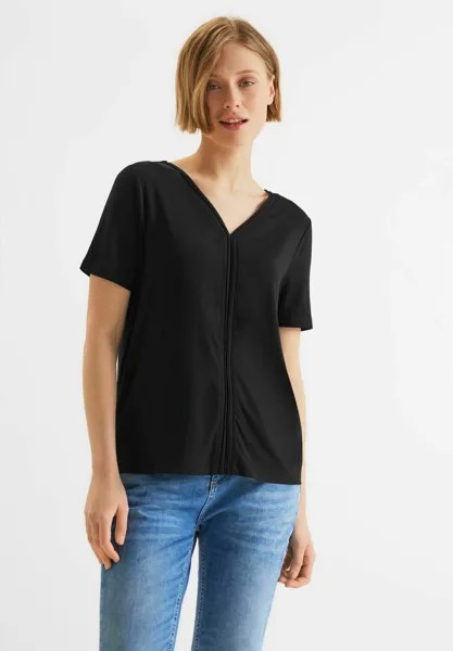 Футболка базовая MIT TAPEDETAIL Street One, цвет schwarz