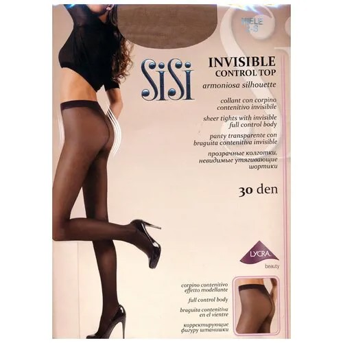 Колготки Sisi Invisible Control Top, 30 den, черный