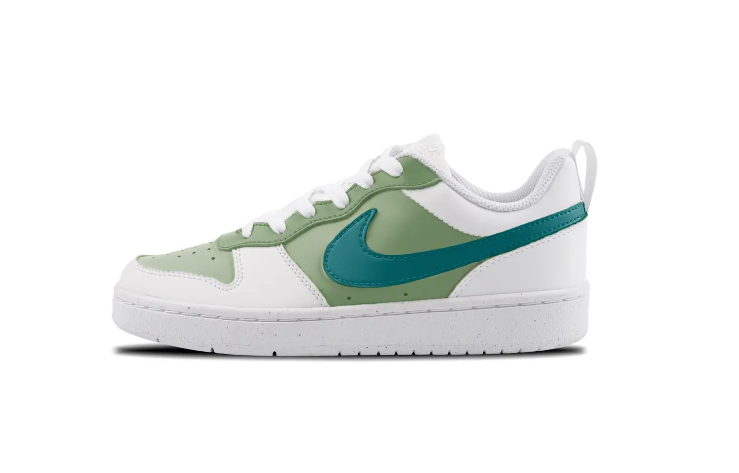 Кроссовки Nike Court Borough Skateboarding Shoes Women's Low-top White/green, зеленый