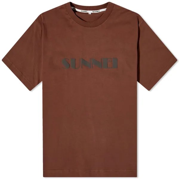 Классическая футболка с логотипом Sunnei, коричневый