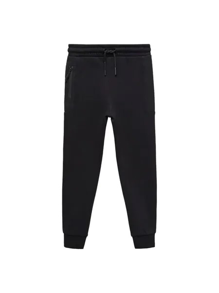 Зауженные брюки MANGO KIDS OTHERP, черный