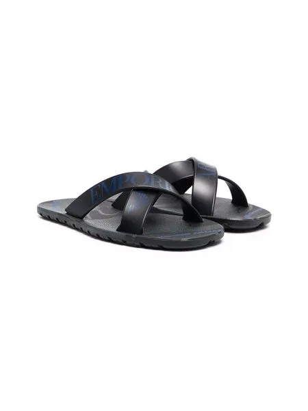 Emporio Armani Kids сандалии с логотипом