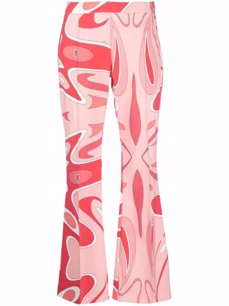 Sara Battaglia patterned flared trousers