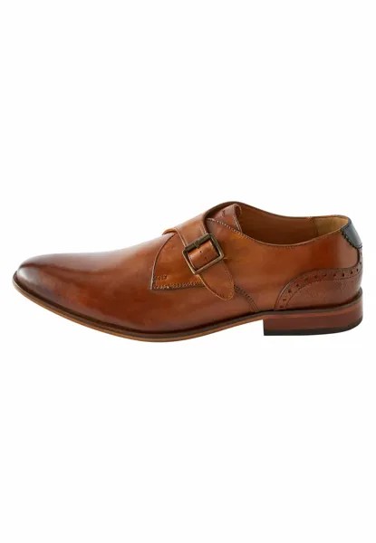 Элегантные мокасины Leather Single Monk Shoes Next, цвет tan brown