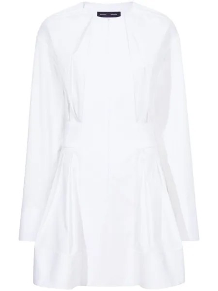 Proenza Schouler поплиновое платье мини Eileen, белый