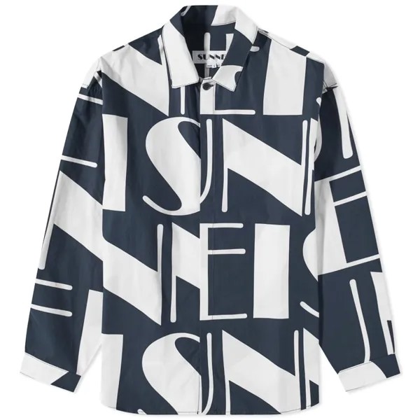 Рубашка Sunnei All Over Logo Overshirt