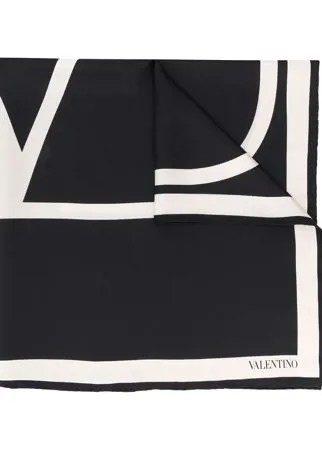 Valentino квадратный платок с логотипом VLogo