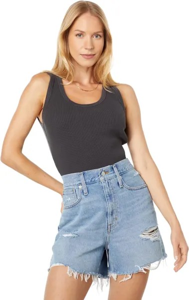 Майка Waffle Knit Scoop Crop Tank Madewell, цвет Coal