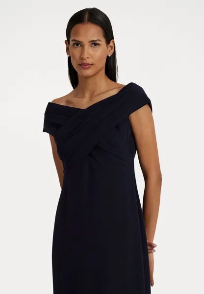 Вечернее платье CREPE OFF THE SHOULDER GOWN Ralph Lauren, синий