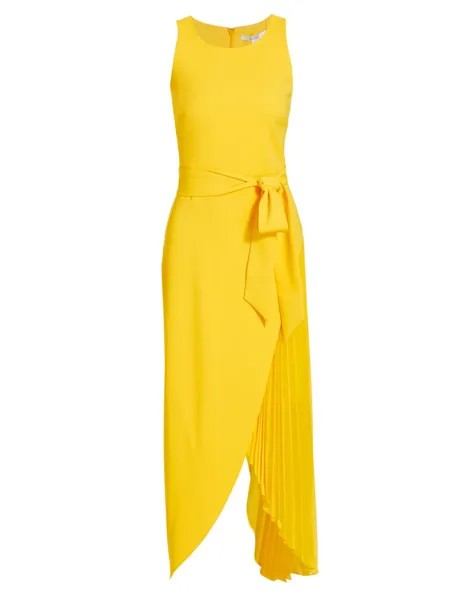 Многослойное асимметричное платье с поясом Badgley Mischka