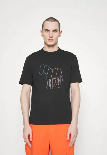 Футболка с принтом LINE ZEBRA PS Paul Smith, черный