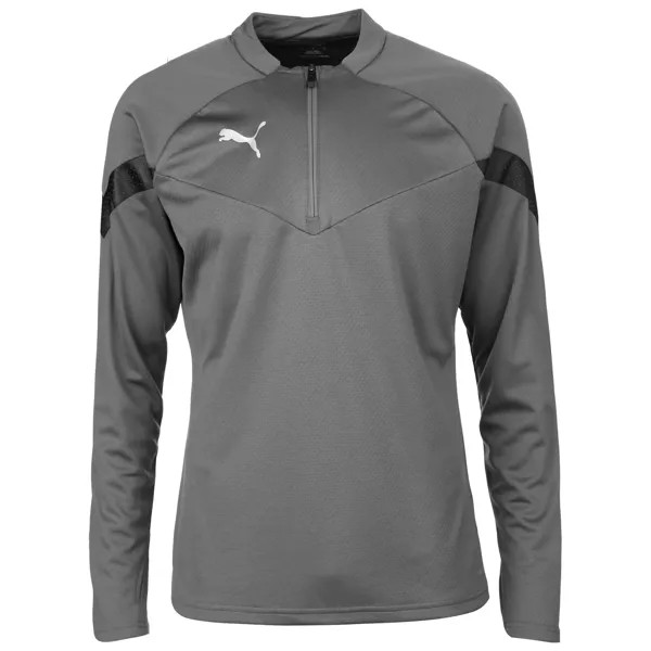 Лонгслив Puma TeamFinal Training 1/4 Zip Top, цвет grau/silber