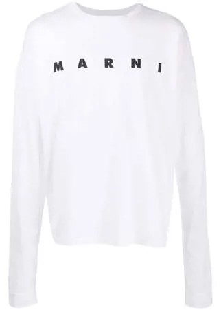 Marni logo print long sleeve T-shirt