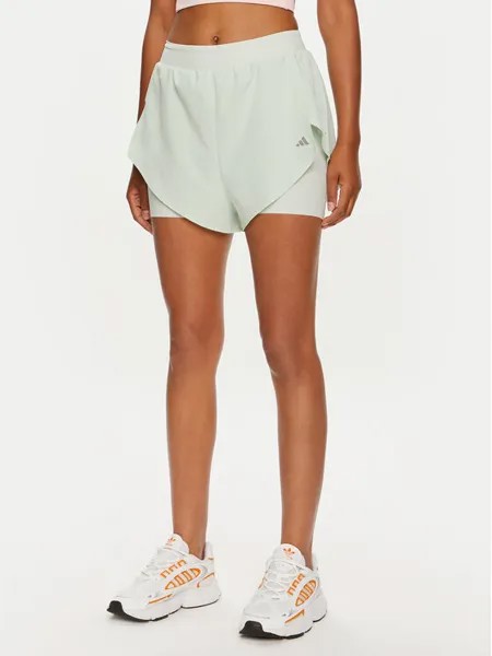 Спортивные шорты regular fit Adidas, зеленый