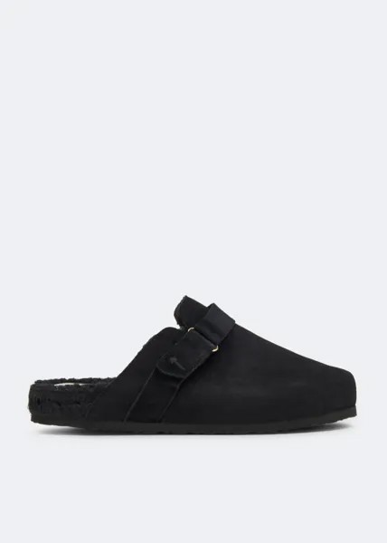 Мюли Manebí Suede Clog, черный
