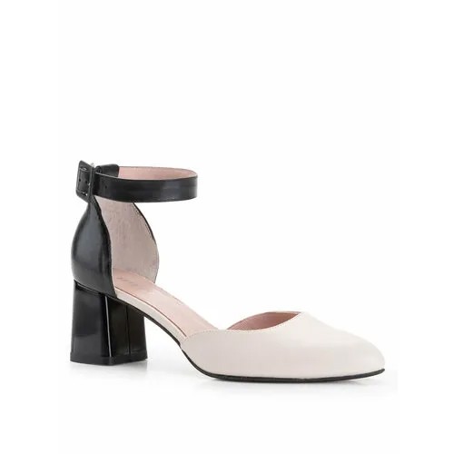 Туфли Belwest женские кожаные классические, размер 39, черный, белый