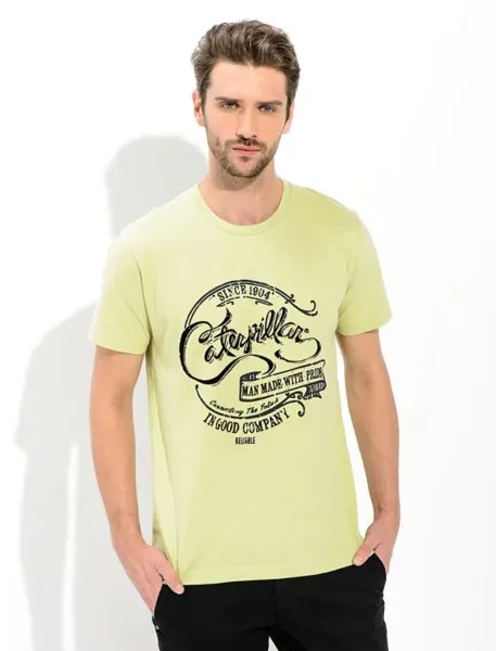 Футболка мужская Caterpillar T-shirt light green белая L