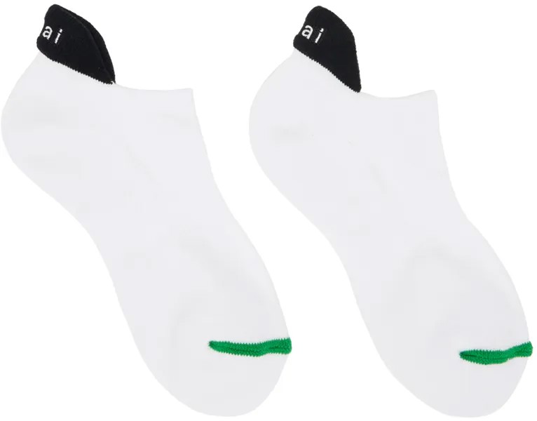 Белые носки-футболки Sacai