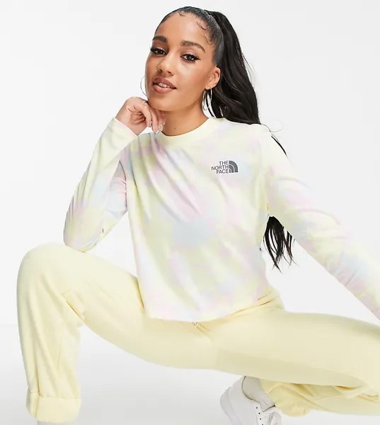 Разноцветный укороченный лонгслив с принтом тай-дай The North Face – эксклюзивно для ASOS-Многоцветный
