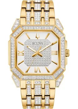 Японские наручные  мужские часы Bulova 98A295. Коллекция Crystal Octava