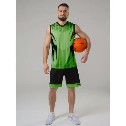 Форма CroSSSport баскетбольная, майка и шорты, размер 46, зеленый