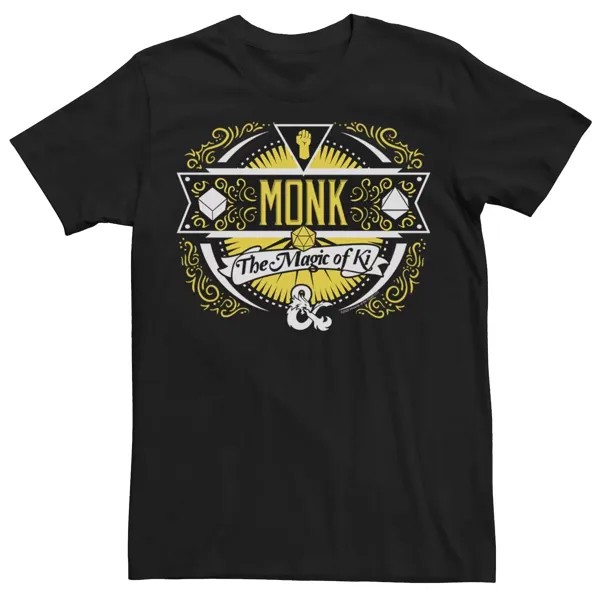 Мужская футболка с плакатом Dungeons & Dragons Monk Label Licensed Character