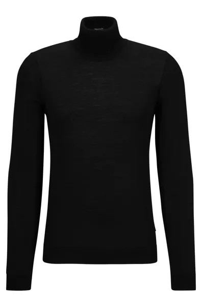 Водолазка Hugo Boss Slim-fit Rollneck In Virgin Wool, черный