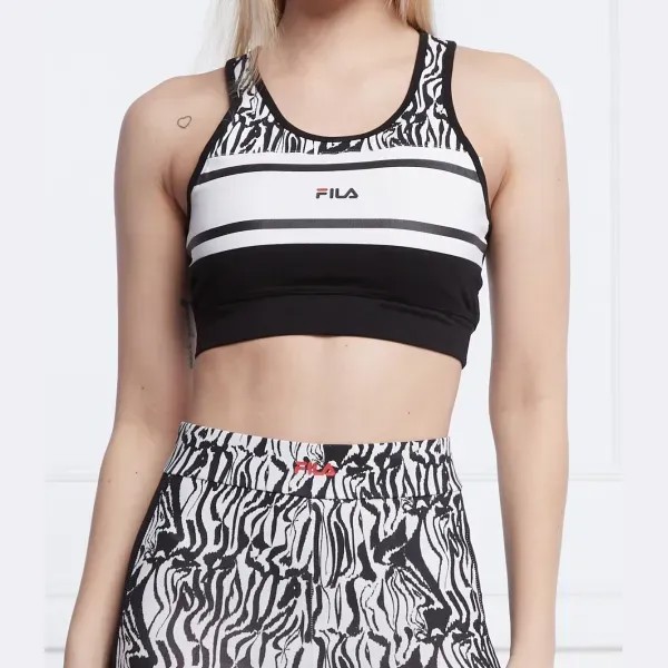 Укороченный топ-бюстгальтер Fila, черный