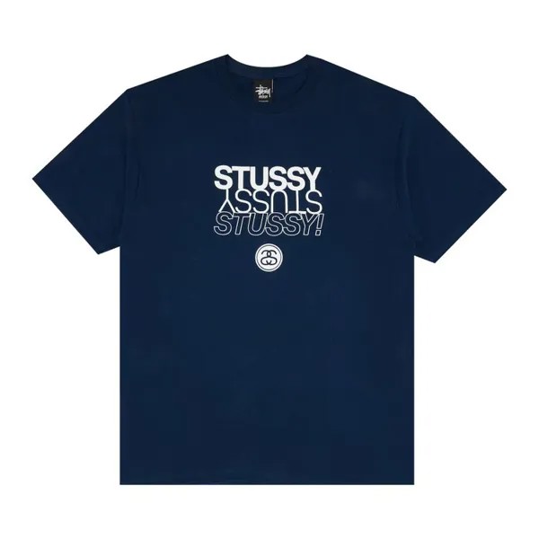 Футболка Stussy 'Navy', синий