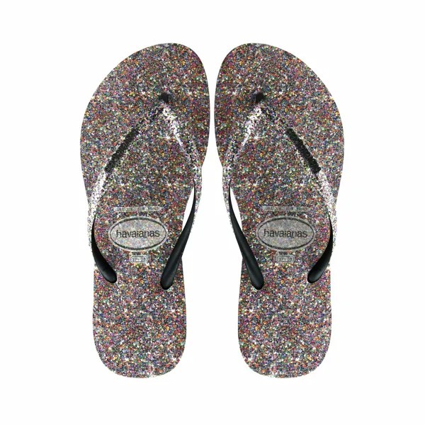 Сандалии Havaianas Slim Carnaval Flip Flop Sandal, черный