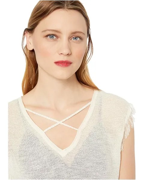 Свитер BCBGeneration SWRT Short Sleeve Pullover Sweater, белый