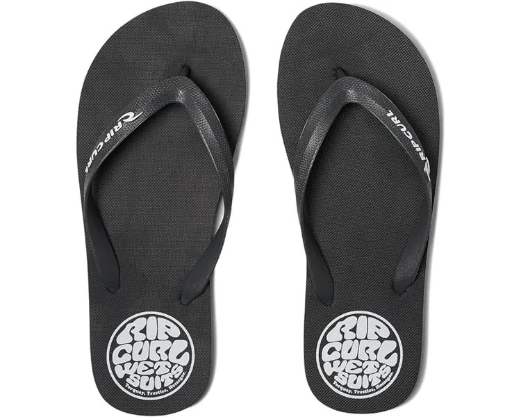 Сандалии Rip Curl Icons Open Toe Flip Flop, черный