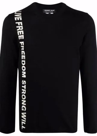 Comme Des Garçons Homme Deux джемпер с надписью