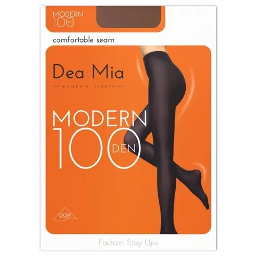 Колготки DEA MIA Modern, 100 den, размер 4, коричневый