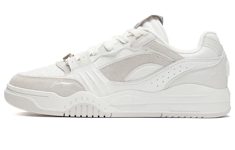 Белые мужские кроссовки для скейтбординга Li Ning Moon, цвет cloud white/white sand gray