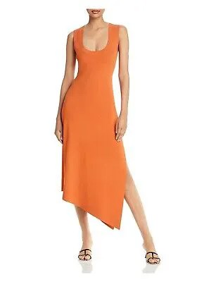 ALC Женское оранжевое пуловер с асимметричным подолом без рукавов Maxi Body Con Dress S