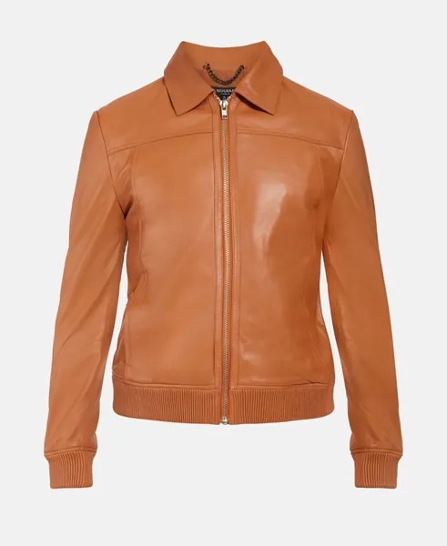 Кожаный пиджак Muubaa, коричневый