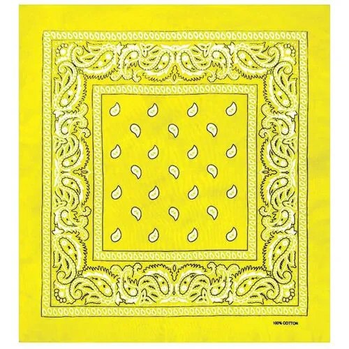 Бандана / Classic / Paisley Cotton 55х55 см / жёлтый / (One size)