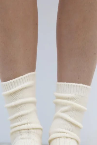 Простые низкие носки ZARA, экру