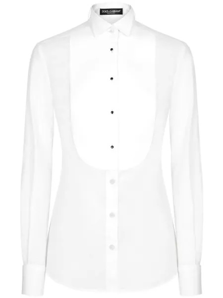 Dolce & Gabbana рубашка со вставками, белый