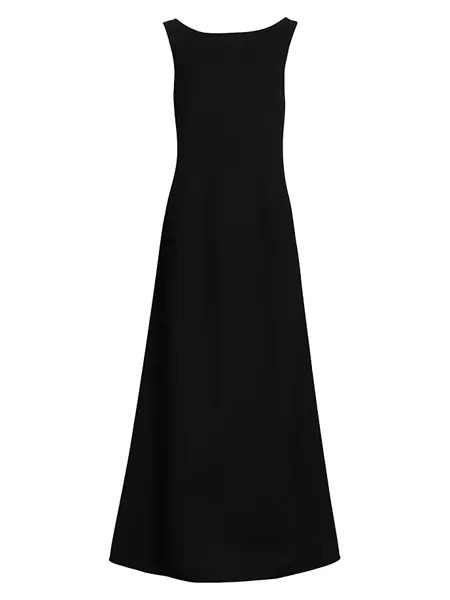 Платье Rhea с вырезом лодочкой The Row, черный